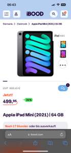 iPad Mini 6 (2021), 64GB, Verschiedene Farben
