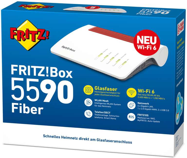 [AVM] Fritz!Box 5530 Fiber 154,99€ | FRITZ!Repeater 600 27,99€ / 2400 84,99€ / 3000 108,99€ | FRITZ!DECT 500 24,99€