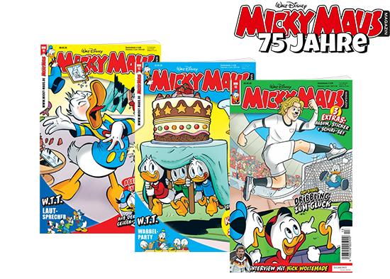 Micky Maus Jahresabo Abo 26 Ausgaben 75 Euro - 75Jahre Angebot