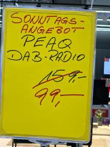 [Lokal Mannheim City] Verkaufsoffener Sonntag Mediamarkt Q7, 23 z.B. Peaq PDR 370 BT-B Radio für 99€ statt 159,99€