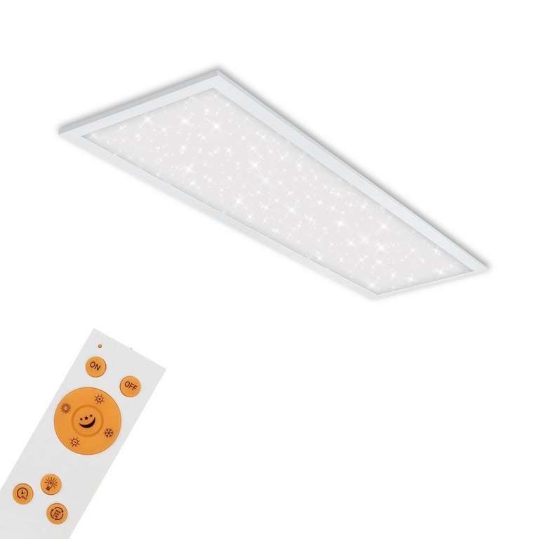 Briloner Leuchten LED Panel, CCT-Farbtemperatursteuerung, Dimmbar Fernbedienung, Memoryfunktion, Nachtlichtfunktion, Fernbedienung, weiß