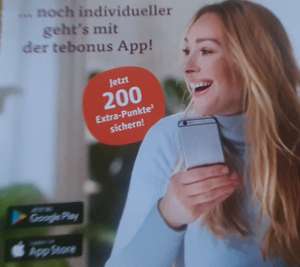200 (2€)TePunkte bei Tegut App Neuanmeldung