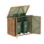 [Amazon] Duramax Mülltonnenbox / Unterstand für 2 Mülltonnen mit Öffnung von oben und abschließbaren Doppeltüren, Lagerunterstand aus Metall