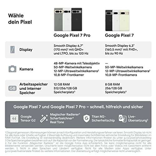 Google Pixel 7 + Pixel Buds Pro [475 € nur für Handy möglich durch Buds retoure]