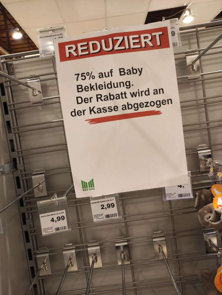 Marktkauf Cuxhaven: Babykleidung - 75% Rabatt, Landmann, Silit etc reduziert