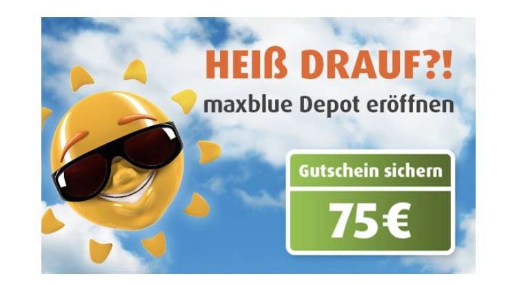 MaxBlue Depot mit 75€ Mediamarkt Gutschein