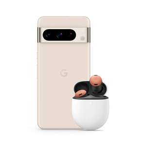 Google Pixel 8 Pro – Android Smartphone ohne SIM-Lock mit Teleobjektiv – Porcelain, 128GB + Pixel Buds Pro