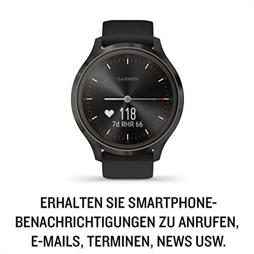 [Amazon] Garmin vívomove 3 – stilvolle Hybrid-Smartwatch mit analogen Zeigern & OLED-Display, Sport-Apps und Fitness-/Gesundheitsdaten