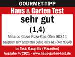 Cozze 13" Gas-Pizzaofen mit Thermometer, Gasschlauch und Regler