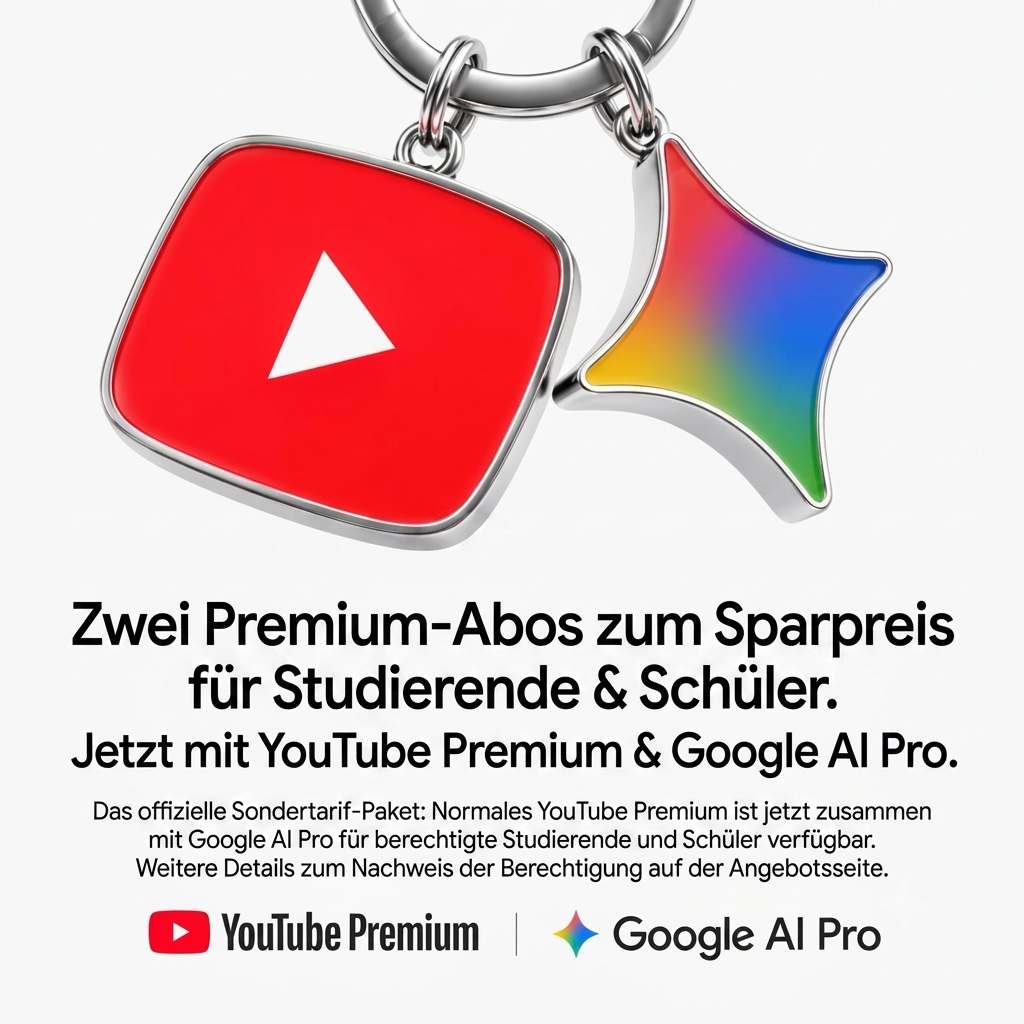 Google AI Pro 5TB Abo + YouTube Premium | 12M für 131,88€ | Studenten & Schüler | max. 4 Jahre, monatlich kündbar [Google One]