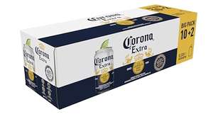 Corona Extra Premium Lager Dosenbier, EINWEG, Internationales Lager Bier (10+2 X 0.33 l)