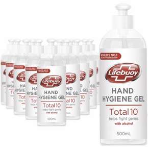(Amazon Prime) 12 x 500ml Unilever Lifebuoy Desinfektion Handgel