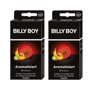 2x Billy Boy Aromatisiert 6er - rote und schwarze Kondome mit fruchtigem Duft (Prime Spar-Abo)