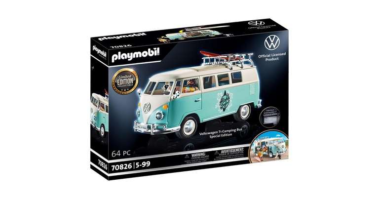 PLAYMOBIL 70826 Famous Cars Volkswagen T1 Camping Bus - Special Edition