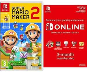 [Amazon.co.uk] Super Mario Maker 2 [Nintendo Switch] + Switch Online 3 Monate [Downloadcode]