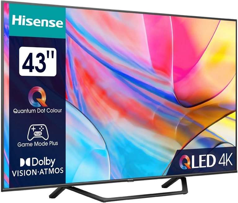 HISENSE 43A7KQ QLED TV (43 Zoll / 109 cm, UHD 4K, SMART TV, VIDAA U6)