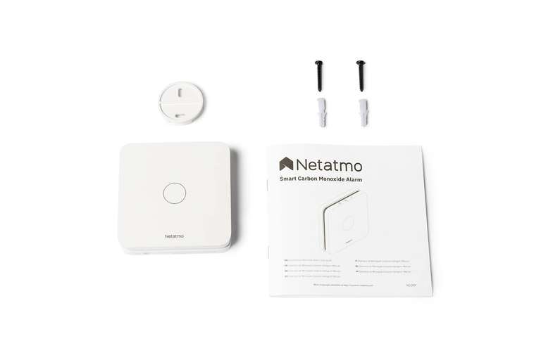 Netatmo - Smarter Kohlenmonoxidmelder, WLAN, 10-Jahres-Batterie, 85 dB Alarm, Selbsttest-Funktion, kein Smart-Home-System nötig
