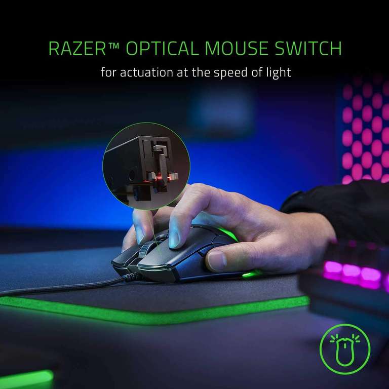 Razer Viper Mini - Kabelgebundene Gaming Maus mit nur 61g Gewicht für PC / Mac