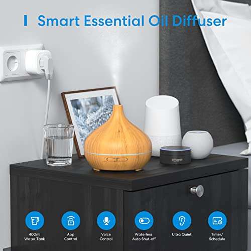 Meross Smart Aroma Diffusor, Apple HomeKit, Alexa, Google Home, 400 ml, RGB