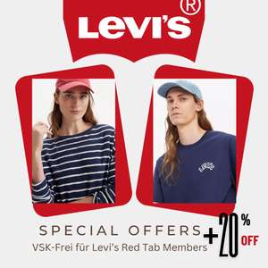 Levi's Special Offers | bis zu 50 % Rabatt auf ausgewählte Artikel + 20 % extra Rabatt & VSK-frei für Members | z.B. MARGOT LANGARM-T-SHIRT