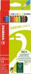 (Prime) Umweltfreundlicher Buntstift - STABILO GREENcolors - 12er Pack - mit 12 verschiedenen Farben