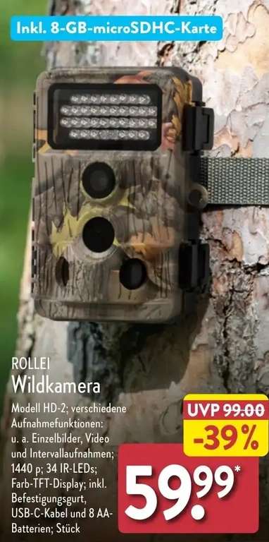 (ALDI Nord Offline und Online) ROLLEI Wildkamera HD-2