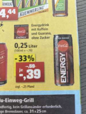 [Thomas Philipps] Coca Cola Energy Zero,0,25l Dose