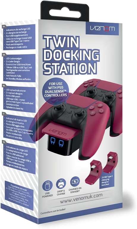 [Prime] Venom PS5 Controller Twin Docking Station | Rot für 12,99€ über Amazon / Schwarz für 11,48€