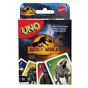 Mattel Games GXD72 - UNO Jurassic World Dominion Kartenspiel mit Themendeck und Sonderregel, ab 7J. (Prime)