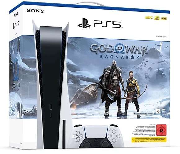 [CB + Müller Guthaben] Sony PlayStation 5 (PS5) Disk Edition God of War: Ragnarök Bundle für 501,60€