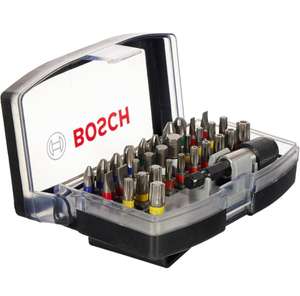 Bosch Professional 32tlg. Schrauberbit-Set (PH-, PZ-, Hex-, T-, TH-, S-Bit, Zubehör Bohrschrauber und Schraubendreher) PRIME