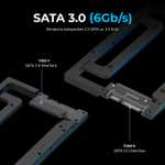 [Prime] Sabrent 2.5" auf 3.5" Adapter (SATA 3.0, für SSDs oder HDDs bis 12.5mm Dicke, Alu-Rahmen)