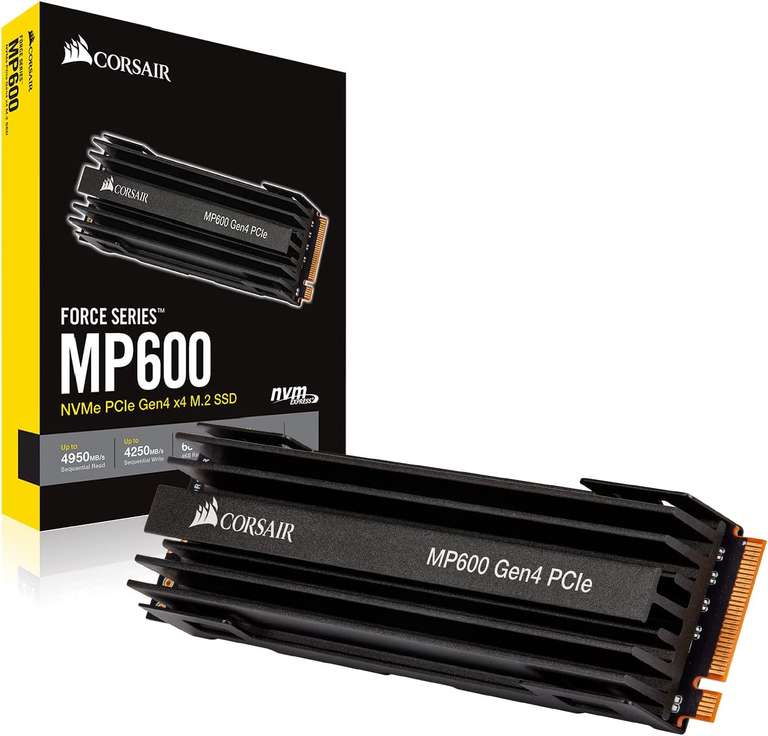 Corsair Force MP600 Pro R2 NVMe SSD PCIe Gen4 M.2 2TB Playstation 5 geeignet (1TB non Pro für 89,90€) mit Kühlkörper