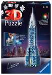 Ravensburger 3D Puzzle 12595 - Chrysler Building bei Nacht - Bauwerk als 3D Puzzle ab 8 Jahren, Leuchtet im Dunkeln (Prime/Otto flat)