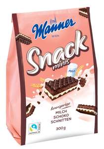 Manner Snack Mini Milch-Schokolade | schokolade Knuspergenuss für Zwischendurch (1 x 300 g) (2,54€ möglich) (Prime Spar-Abo)