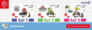 Dreimal Nintendo Merchandise: Drei Mario Kart 8 Deluxe-Fenstersticker-Sets (je nur 100 Platinpunkte)