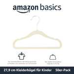 Amazon Basics - Baby-Kinder-Kleiderbügel aus Samt, Beige- 50er-Pack (Amazon WHD, B-Ware sehr gut/wie neu) Neupreis 28,43€