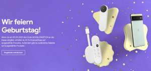 Sammeldeal Google Geburtstag Rabatt auf Pixel 6a/6 Pro sowie Chromecast mit TV, PIxel Buds zum Bestpreis und Nest