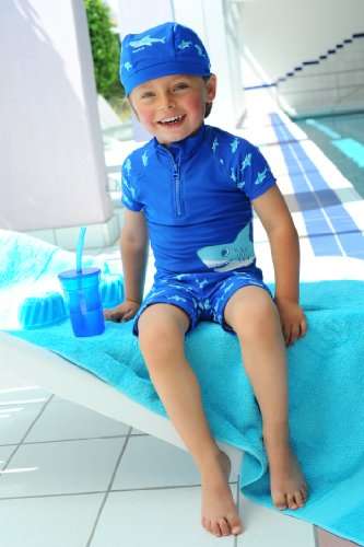 [Amazon Prime] Playshoes Unisex Kinder Uv-Schutz Bade-Set zweiteilig Schwimmshirt Badeshorts Badebekleidung