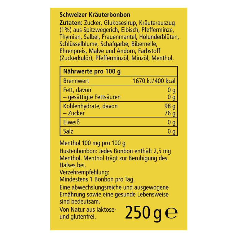 Ricola Schweizer Kräuterzucker-Bonbons, 250g Dose (2,28€ möglich) (Prime Spar-Abo)