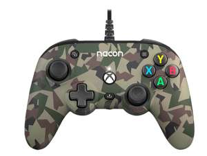 Nacon Pro Compact Controller Camo Forest (Xbox oder PC, kabelgebunden, 3D-Klang Gaming-Controller)