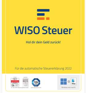 WISO Steuer 2023 (für Steuerjahr 2022) für PC, Mac und Web, DOWNLOAD Version, keine CD