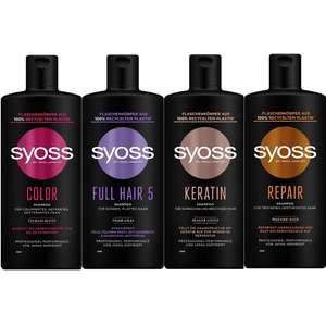 (Prime Spar-Abo) Syoss Sammeldeal, Shampoo Keratin, Color, Full Hair 5 oder Repair (1 x 440 ml)
