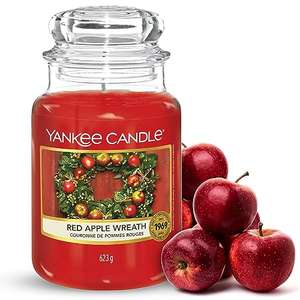 [Prime Day Angebot] Yankee Candle Duftkerze im Glas, Red Apple Wreath, Brenndauer bis zu 150 Stunden, 623g
