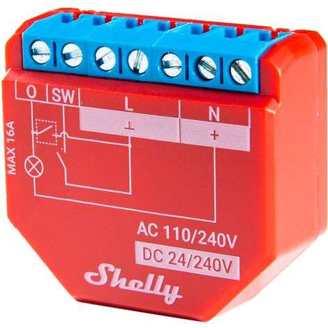 SHELLY PLUS 1PM Shelly Plus 1 Wi-Fi WLAN Schaltaktor 16 A, Messfunktion