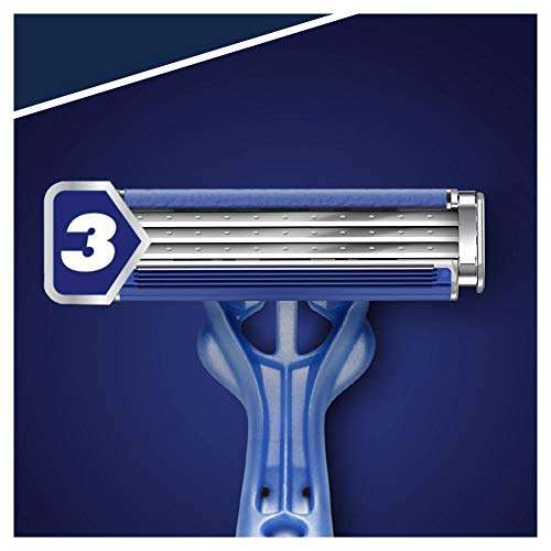 12 Stück Gillette Blue3 Einwegrasierer für Männer , 3-Klingen-Rasierer, um 40° beweglicher Schwenkkopf für 4,48€ (Spar-Abo Prime)