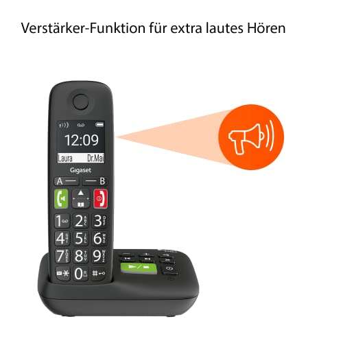 Gigaset E290A schnurloses Telefon, große Tasten, extra laut, Hörgeräte Kopplung möglich (WHD sehr gut)