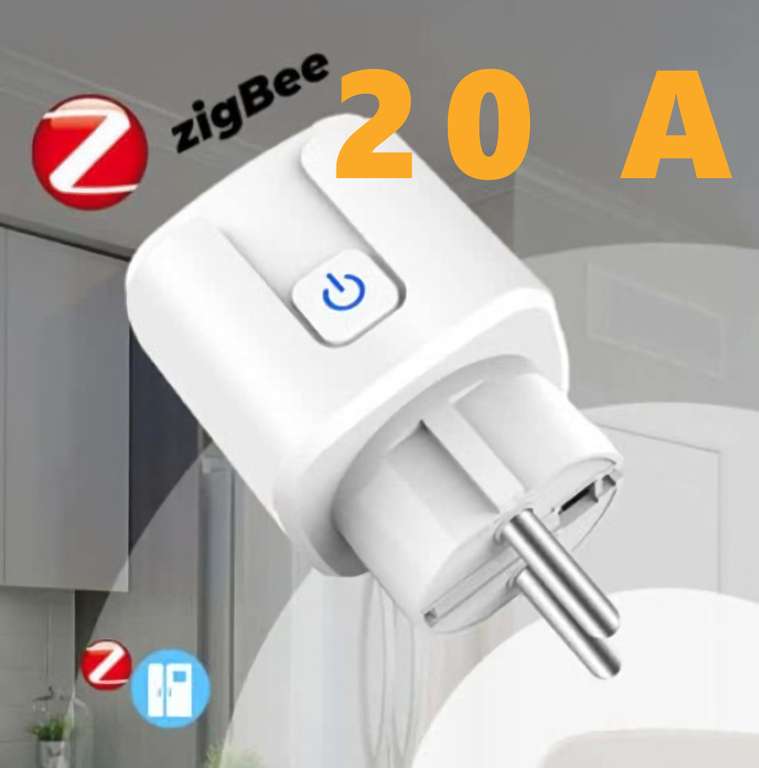 [aliexpress] Tuya Zigbee Smart Stecker | 20A | mit Stromverbrauchsmessung | Alexa + Google Home kompatibel