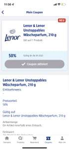 DM App Lenor Unstoppables Wäscheparfum (evtl. personalisiert)