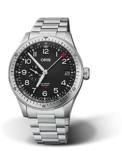 ORIS Big Crown ProPilot Timer GMT Black Dial Steel Men's Watch 01 748 7756 4064-07 8 22 08 (44mm, Edelstahl, Automatik, wasserdicht)